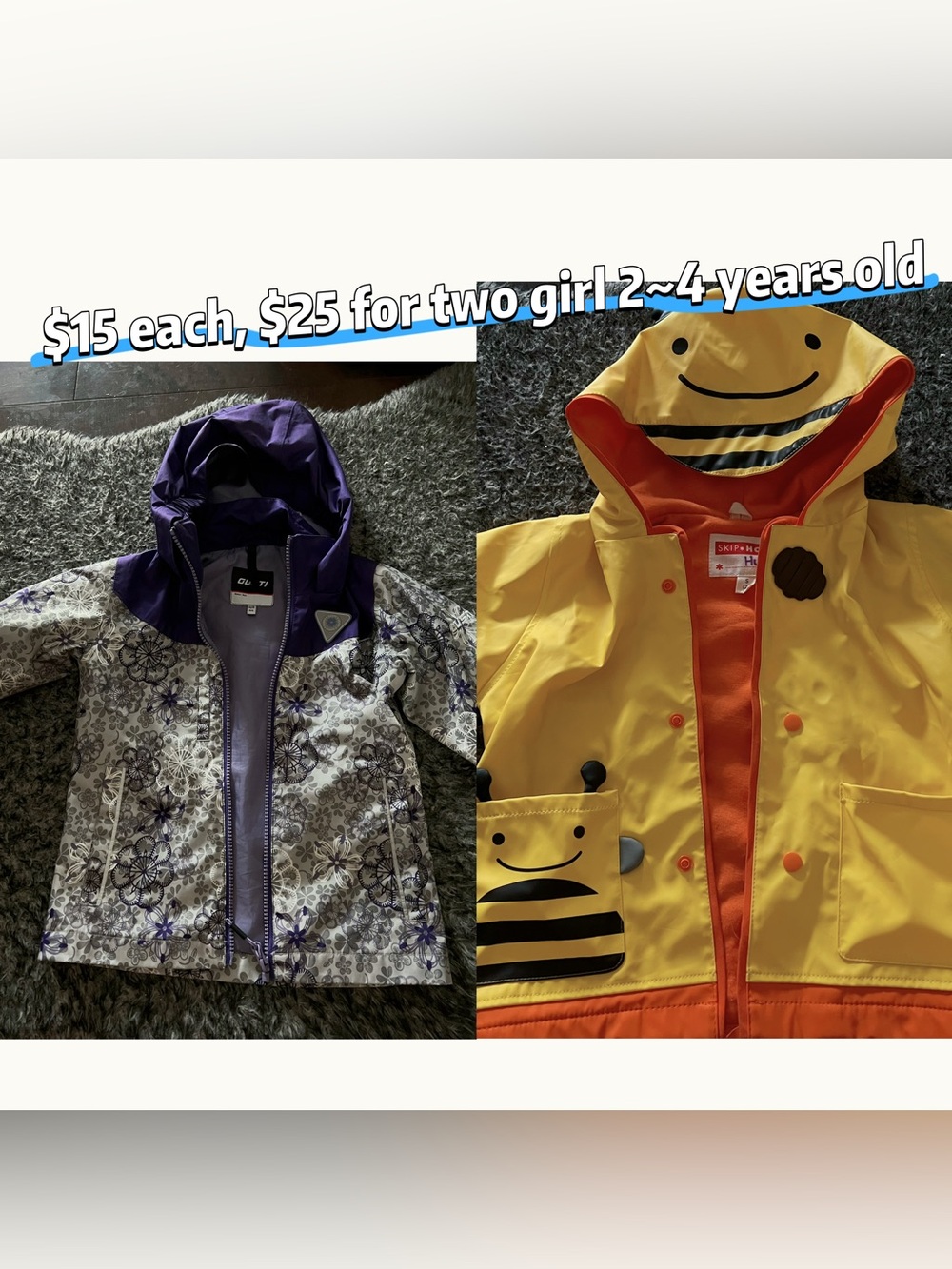 Cute jackets for girl( 6years) great deal!